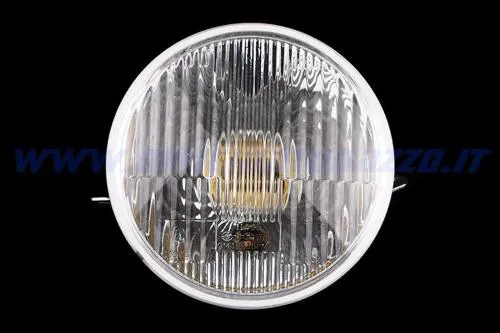 Gruppo ottico SIEM COD.109 con lente in vetro e portalampada per Vespa P e PX 125, 150 e 200 con fanale anteriore tradizionale.