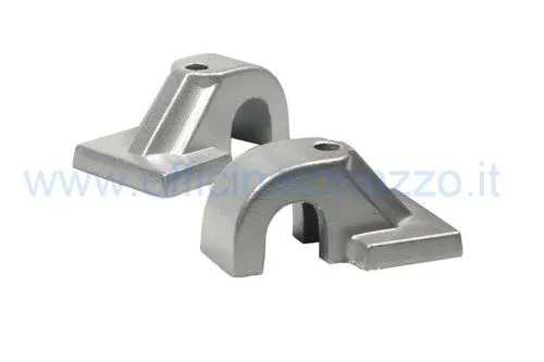 Due staffe SIP 13533000 in alluminio pressofuso per cavalletto Vespa da 15 mm, compatibili con VNA, VBA, VBB e T4 1958-1961.