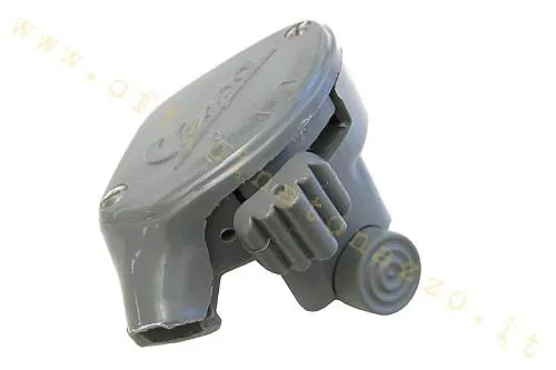 Devioluci grigio a quattro scatti per Vespa 125 VM1T e serie VN. Verificare sagoma, fissaggio, terminali e continuità dei contatti prima del montaggio.