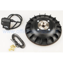 Pinasco Flytech 25356831 per Vespa PX/PE con Elestart: cono 20, 12 V/90 W, anticipo variabile, ventola nera e ghiera avviamento.