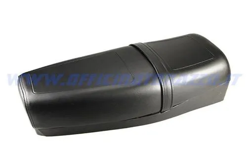 Sella biposto nera DIEFFE P0090 con carena, imbottitura in espanso e serratura Zadi per Vespa PK XL 50/125 e PK XL Rush compatibili.