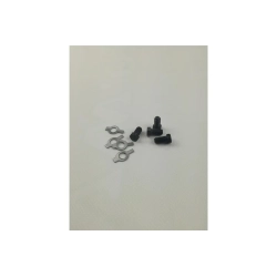 Kit con 4 bulloncini da 6 mm, testa per chiave da 8 e rondelle di fermo per ventola volano Vespa 125 e 150 d'epoca compatibili.