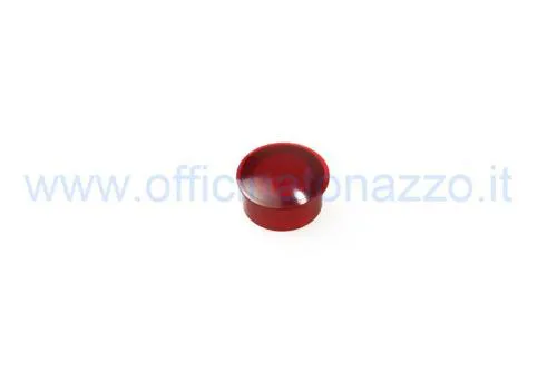 Gemma rossa per spia faro Vespa 125 VM2T, VN1T-VN2T e VNA1T-VNA2T. Diametro esterno 11,5 mm, interno 8 mm; distinta dalla versione 9,5 mm.