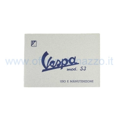 Libretto di uso e manutenzione per Vespa 125 del 1953