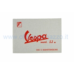 Libretto di uso e manutenzione per Vespa 125 U del 1953