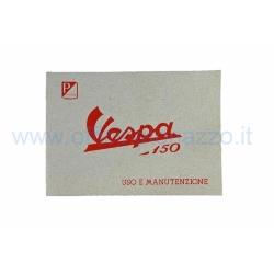 Libretto di uso e manutenzione per Vespa 150 del 1955