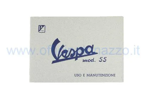 Libro de uso y mantenimiento para Vespa 125 de 1955