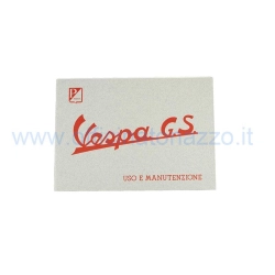 Libretto di uso e manutenzione Vespa 150GS dal 1958 al 1961