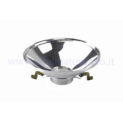Parabola fanale GRABOR PA217/1 Ø115 mm, senza foro luce di posizione e con attacco verticale, per Vespa 150 VB1 e GS 150 VS1, VS2, VS3 e VS4.