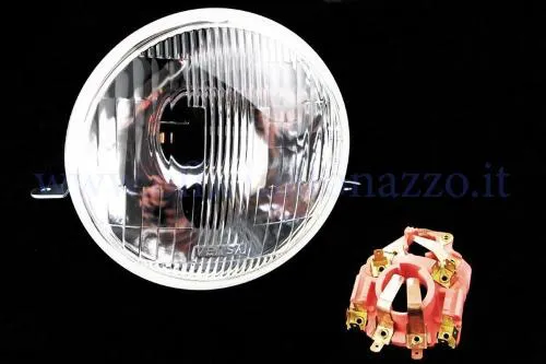 Fanale anteriore Olympia 1161235 con lente in vetro e portalampada per Vespa PX, PE e Arcobaleno 125, 150 e 200 compatibili.
