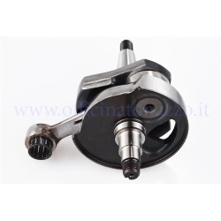 Albero motore Mazzucchelli AMT186DA anticipato, corsa 51 mm, cono 20 mm e doppia alimentazione per Vespa PK 50 XL e PK 125 XL.