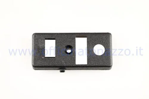 Coperchio nero in plastica per devioluci Vespa 50 Special e P125X/P150X senza frecce. Riferimento Piaggio 126679 comparativo.