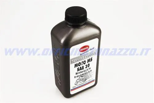 Olio cambio minerale Wladoil SAE 30 monogrado, confezione da 1 litro, per trasmissioni Vespa che prescrivono questa specifica.