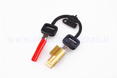 Cerradura antirrobo (guía de 6 mm de largo y 31,3 mm) CORTA sin punta para ciclomotor Ciao PX - SI - Bravo - Boxer