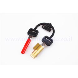 Cerradura antirrobo (guía de 6 mm de largo y 31,3 mm) CORTA sin punta para ciclomotor Ciao PX - SI - Bravo - Boxer