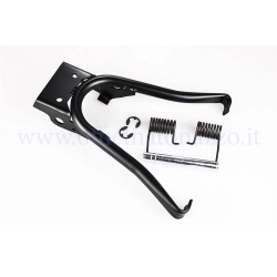 Cavalletto centrale CIF completo di perno, due molle e fermi per Piaggio Si, Si FL2 e Boss 50 con attacco compatibile.