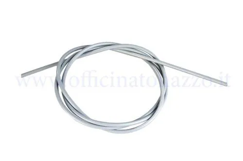 Guaina grigia Ø esterno 5 mm venduta al metro per trasmissioni Vespa compatibili. Verificare diametro interno, filo, terminali e rivestimento.