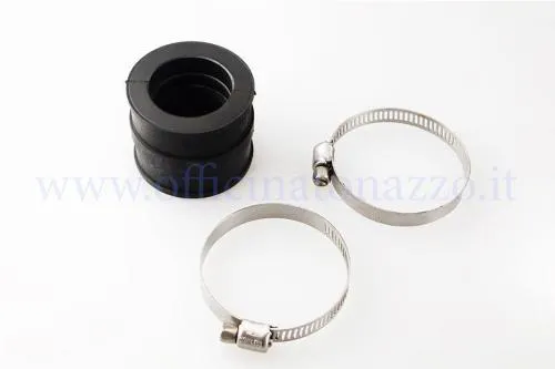 Manicotto completo Pinasco 25536947 per carburatori Dell'Orto PHBL 22, 24, 25 e 26 mm. Verificare diametri e collettore elastico.