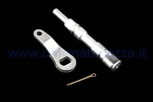 Perno de apertura de las mordazas traseras completo con palanca de control de freno para Vespa VBB (long. 103 mm, diámetro 14)