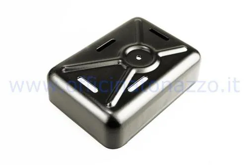 Rectifier cover for Vepa GS 150, metal, black (internal dimensions 10.4x7.5 cm)