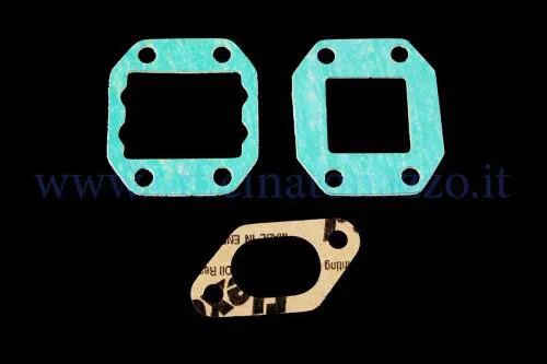 Serie guarnizioni Polini 209.0162 per collettore monolamellare Vespa 50 Special, 125 Primavera ed ET3. GTIN 8054705062209.