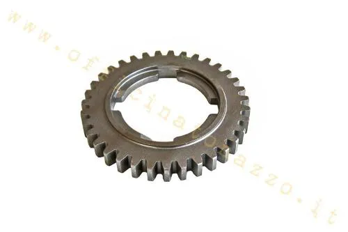 Ingranaggio MEC EUR quarta marcia Z35 per Vespa Rally e PX vecchio tipo: diametro 90,5 mm, sezione centrale 4,85 mm, per crociera bombata.