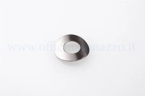 Rondella bombata superiore per perno leva freno o frizione Vespa, equivalente Piaggio 017492, circa 6,6x14 mm. Venduta singolarmente.