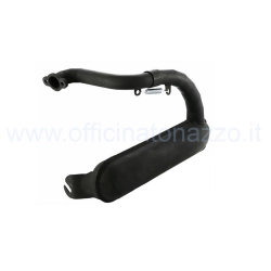Marmitta SIP Road Banana 24168000 per Vespa Primavera, ET3 e Smallframe 90-125: acciaio nero, collettore incluso e interasse scarico 52-56 mm.