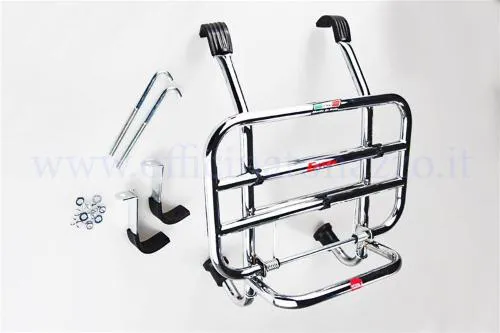 Portapacchi anteriore cromato Faco per Vespa S 50-125 del 2007