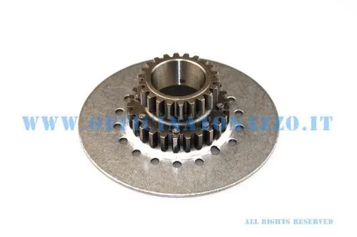 Pignone DRT Z21 per primaria Polini Z64 a denti dritti, frizione Largeframe a 7 molle e flangia Ø107 mm. Rapporto 64/21 pari a 3,05.