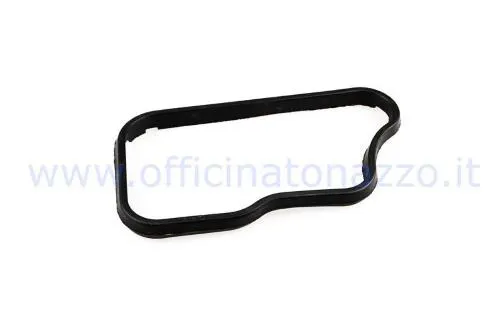 Guarnizione in gomma nera per coperchio scatola carburatore Vespa Rally, P/PX, Lusso, MY e T5 con miscelatore. Profilo da confrontare.