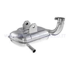 Marmitta Racing Exhaust Sip Road 2.0 cromata per Vespa PX - PE - 200 - Rally 200