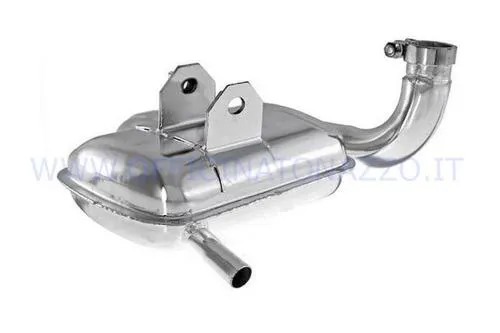 Marmitta Racing Exhaust Sip Road 2.0 cromata per Vespa PX - PE - 200 - Rally 200