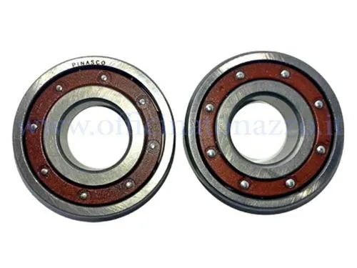 Kit Pinasco 25412902 con cuscinetti 20x47x14 lato volano e 17x47x14 lato frizione per Vespa 50, Primavera ed ET3.