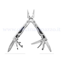 Pinza multifunzione tascabile con 7 funzioni differenti in acciaio
