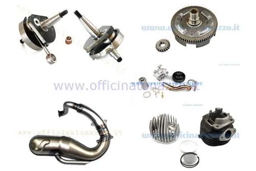 Kit assemblaggio elaborazione motore Polini 75cc R con booster di scarico (No PK)