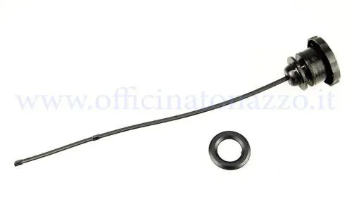 Tappo serbatoio nero RMS 121650030 con asta e guarnizione per Piaggio Ciao PX, FL e Teen compatibili. Equivalente Piaggio 182356.
