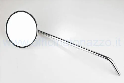 Specchio sinistro RMS 122760790 rotondo cromato con attacco liscio per Vespa PX 125/150 compatibili dal 1998 al 2011.
