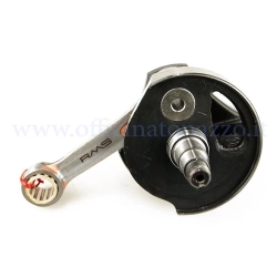 Albero RMS 100030310 anticipato: corsa 51, biella 97, cono volano 20 e spinotto 15 mm per Vespa PK compatibili con aspirazione a valvola.