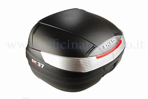 Baúl Vespa SHAD SH37 con placa de fijación (medidas: alto 31 x ancho 49 x fondo 40 aprox.)