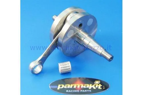 Parmakit crankshaft with round flywheels Ø87, stroke 51, cone Ø20, connecting rod 105 machined from solid and tungsten inserts, specific for W-Force cylinder