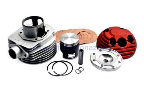 Cilindro Parmakit 177cc TSV EVO Ø63 corsa 57mm in alluminio candela centrale con booster di scarico e testa scomponibile per Vespa PX
