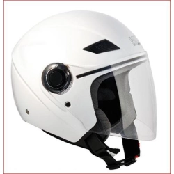 Casco mod. CARIBE, color blanco metalizado, talla S (56 cm)