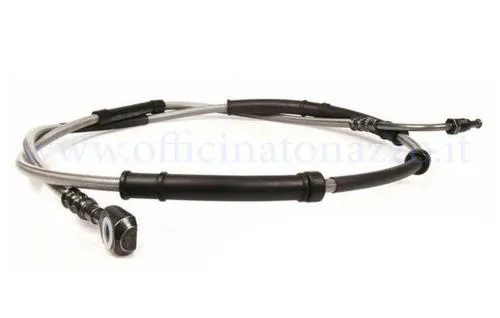 Tubo idraulico in treccia già assemblato originale Piaggio per freno a disco Vespa PX `98/MY