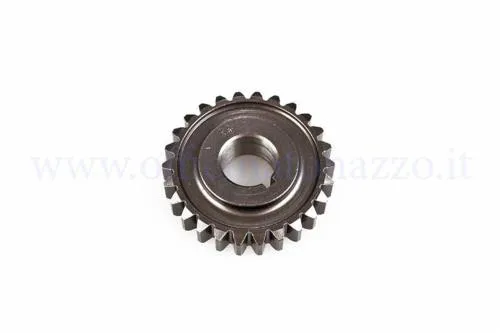 Piñón Pinasco Z 28 engrana en primaria Z 69 (relación 2,46) dientes rectos para Vespa 50 - Primavera - ET3