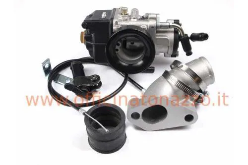 Pinasco Ø 28 carburettor for Vespa PX-PE complete with manifold, elastic sleeve and starter lever