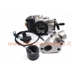 Carburatore Pinasco Ø 28 per Vespa PX-PE completo di collettore, manicotto elastico e leva starter