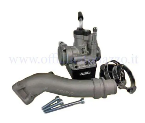 Kit carburatore a valvola Pinasco PHBL 22 AD rigido con attacco a due fori per Vespa 50 - Primavera - ET3