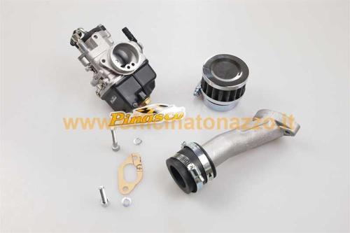 Kit carburatore a valvola Pinasco PHBL 24 AD elastico con attacco a due fori per Vespa 50 - Primavera - ET3