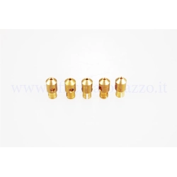 Kit Pinasco 25293104 con cinque getti massimo tipo 4576: 110, 112, 115, 118 e 120, per carburatori SI compatibili. Taratura progressiva.